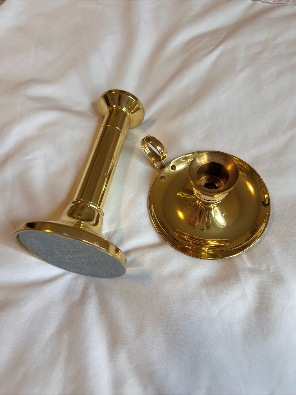 VNTG Baldwin Brass Candlestick Holder 2-Piece Set